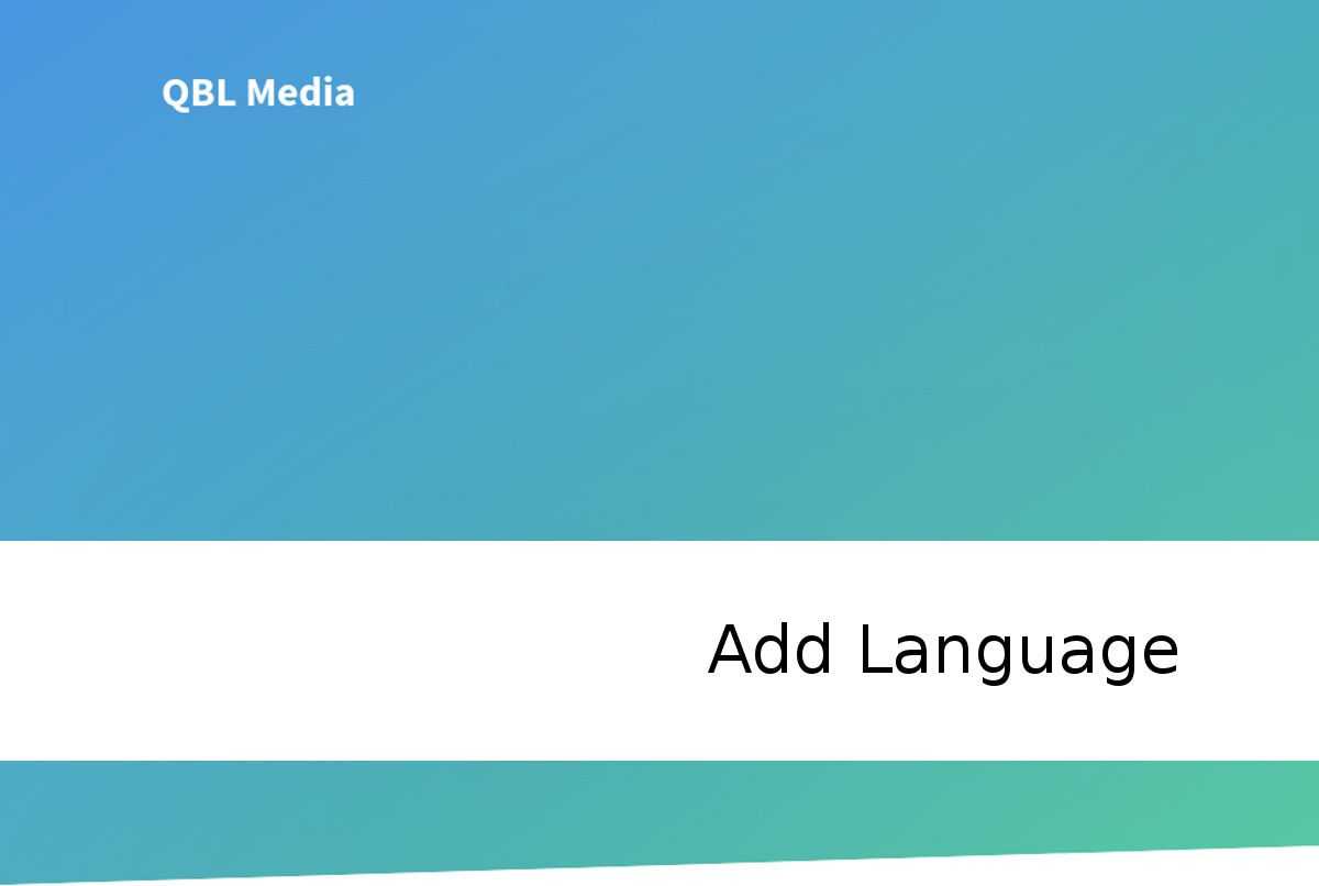 Visual Guides: How To Add Languages