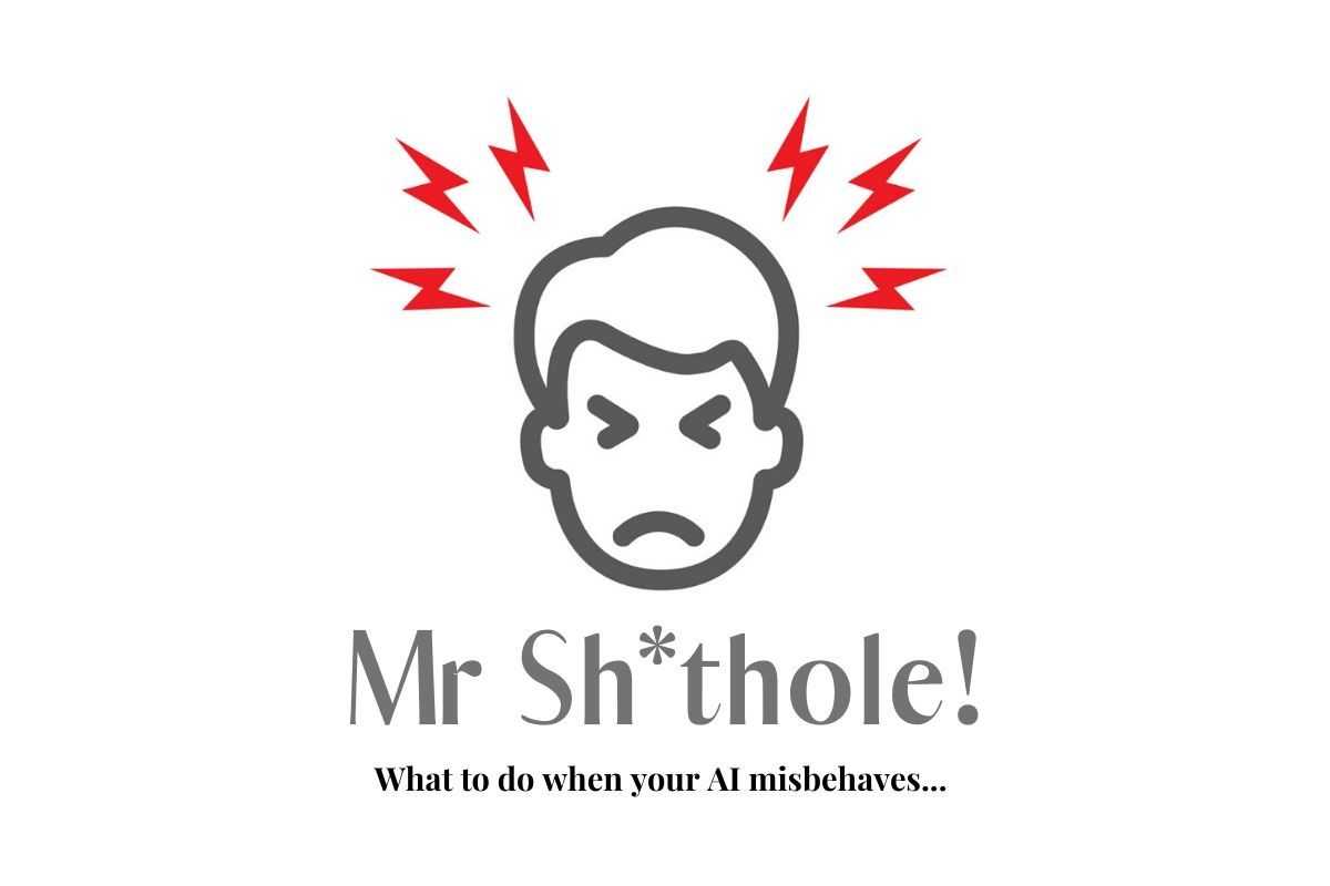 Mr Sh*thole: What To Do When Your AI Misbehaves