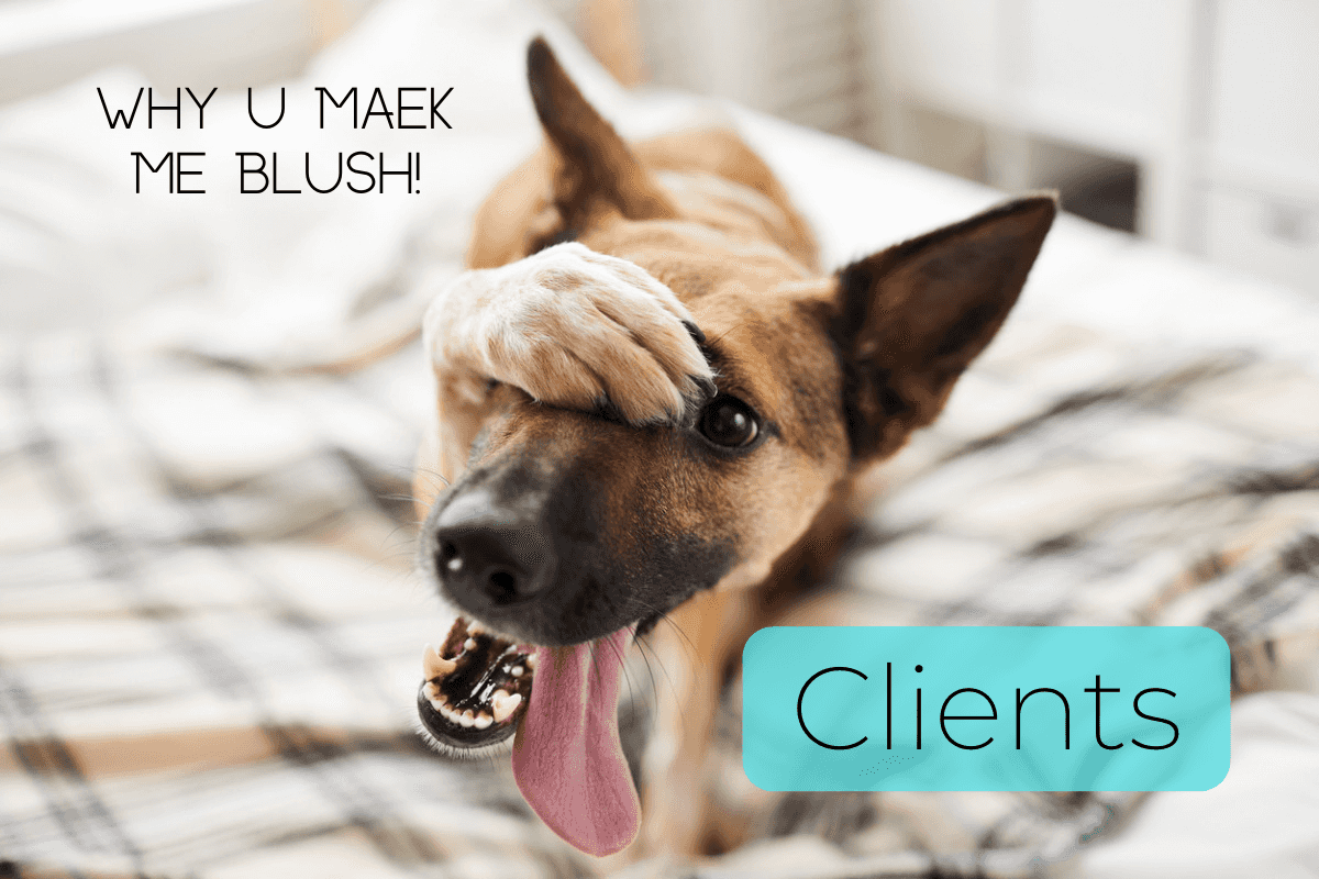 Clients: Why You Make Me Blush!