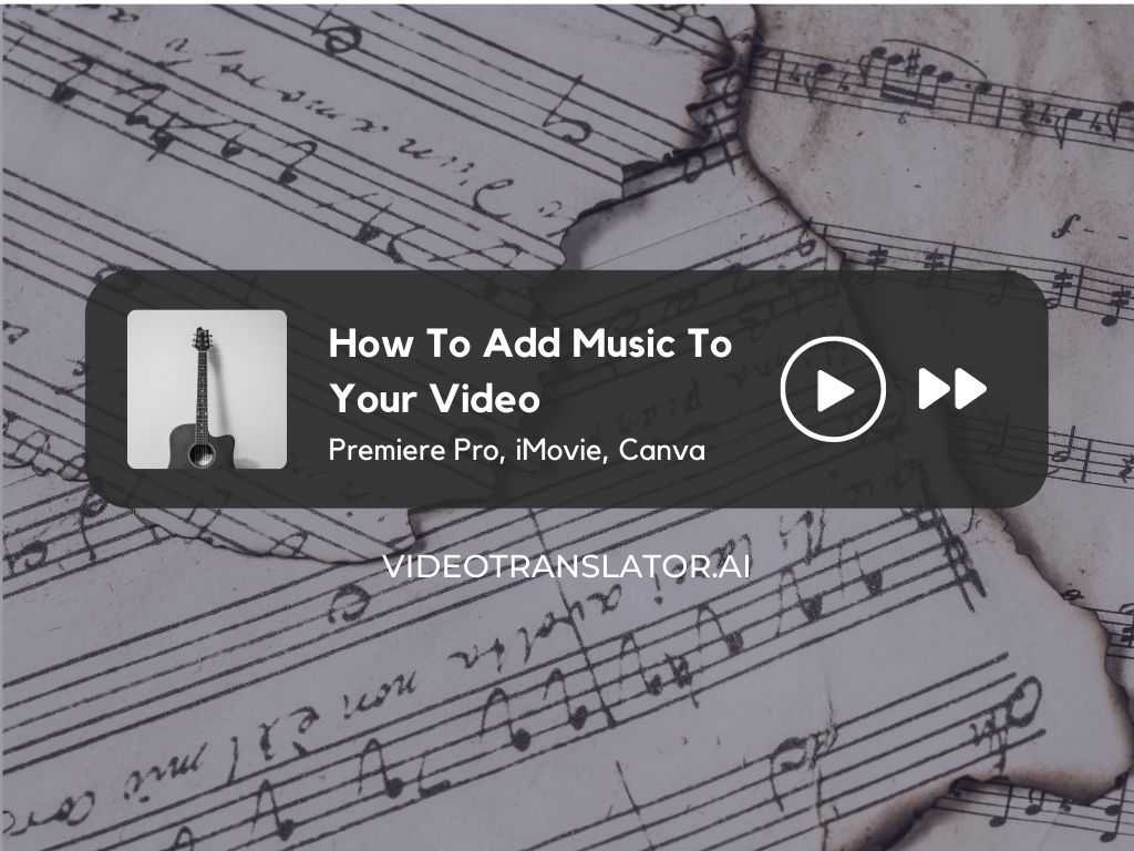 How to add music or other audio to a published  video in my